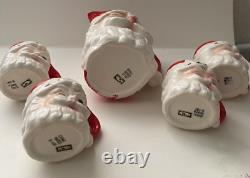 Vintage 1961 Inarco Winking Happy Santa Tom And Jerry Set Pitcher & 4 Mugs