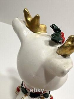 Vintage 1962 Napco Christmas Rudolph Reindeer Planter /Candy Dish Read Descrip