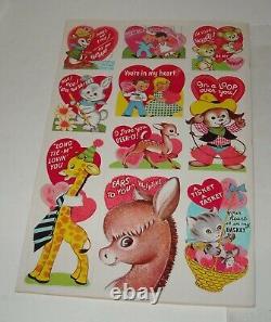 Vintage 1962 Whitman Original Unused 50 Giant Flocked Valentines Punch Out Book