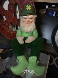 Vintage 1965 Large Leprechaun Beer Store Display Plush Doll Jameson Rare Vintage 1965 Large Leprechaun Beer Store Display Plush Doll Jameson Rare