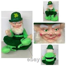 Vintage 1965 Large Leprechaun Beer Store Display Plush Doll Jameson Rare