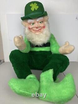 Vintage 1965 Large Leprechaun Beer Store Display Plush Doll Jameson Rare