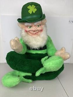 Vintage 1965 Large Leprechaun Beer Store Display Plush Doll Jameson Rare