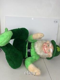 Vintage 1965 Large Leprechaun Beer Store Display Plush Doll Jameson Rare