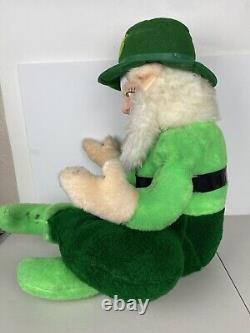 Vintage 1965 Large Leprechaun Beer Store Display Plush Doll Jameson Rare