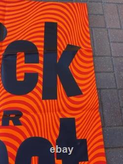 Vintage 1968 HALLOWEEN Trick Or TREAT retail store display sign HUGE paper 40x54