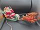 Vintage 1970 Empire Santa's Sleigh With 2 Reindeer Lighted Blowmold 24 Works