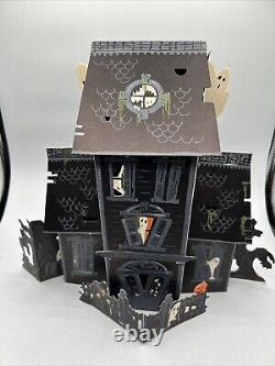 Vintage 1970's Hallmark Haunted House Centerpiece Halloween Paper Decoration