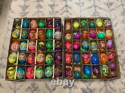 Vintage 1980s Plastic Wrapped Easter Eggs Lot Of 113 Colorful Eggs