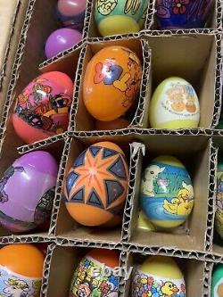 Vintage 1980s Plastic Wrapped Easter Eggs Lot Of 113 Colorful Eggs