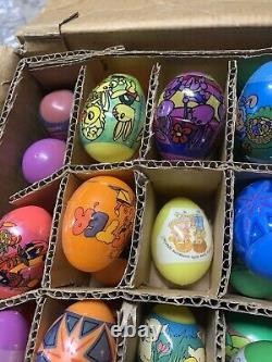 Vintage 1980s Plastic Wrapped Easter Eggs Lot Of 113 Colorful Eggs