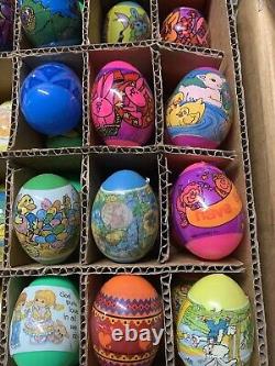 Vintage 1980s Plastic Wrapped Easter Eggs Lot Of 113 Colorful Eggs