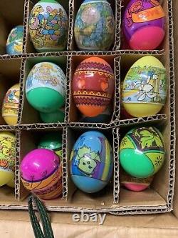 Vintage 1980s Plastic Wrapped Easter Eggs Lot Of 113 Colorful Eggs