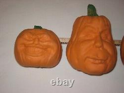 Vintage 1987 Todd Masters Foam Jack O Lantern Pumpkins Lot Of 5 Oh Lantern