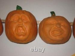 Vintage 1987 Todd Masters Foam Jack O Lantern Pumpkins Lot Of 5 Oh Lantern