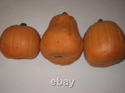 Vintage 1987 Todd Masters Foam Jack O Lantern Pumpkins Lot Of 5 Oh Lantern