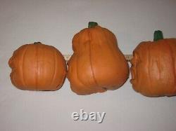 Vintage 1987 Todd Masters Foam Jack O Lantern Pumpkins Lot Of 5 Oh Lantern