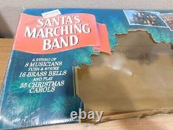Vintage 1991 Mr. Christmas Santa's Marching Band Brass Bells Playing 35 Carols