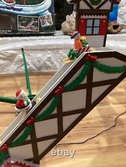 Vintage 1992 Mr. Christmas Santa's Ski Slope + Box + Manual