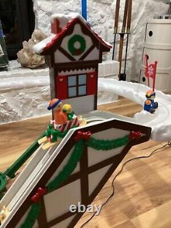 Vintage 1992 Mr. Christmas Santa's Ski Slope + Box + Manual