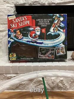 Vintage 1992 Mr. Christmas Santa's Ski Slope + Box + Manual