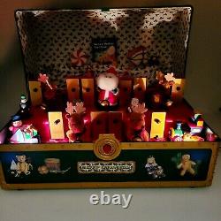Vintage 1994 Mr Christmas Santa's Musical Animated Toy Chest Box 35 Songs Tested