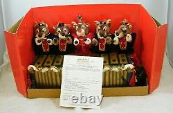 Vintage 1995 Mr Christmas Rudolphs Reindeer Band, 5 Reindeer, 35 Carols Box Worn