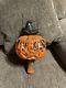 Vintage 2 Sided Blowmold Jack O Lantern Halloween Blow Mold