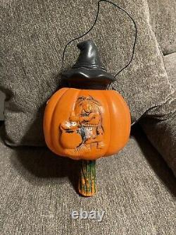 Vintage 2 Sided Blowmold Jack o Lantern Halloween Blow Mold