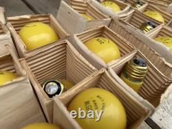 Vintage 21 Lot Yellow 25W Bug Light Incandescent Bulbs 130V Retro Party Lamps