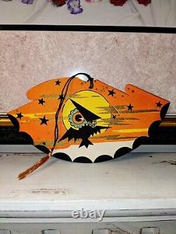 Vintage 6 Unused Art Deco Halloween Bridge Tally Place Card Owl Hallmark 1920s