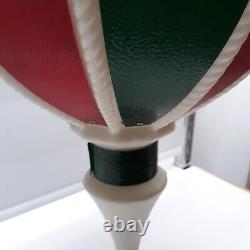 Vintage 60s BECO Red And Green Plastic Blow Mold Hanging Christmas Ornament