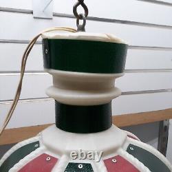 Vintage 60s BECO Red And Green Plastic Blow Mold Hanging Christmas Ornament