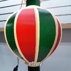 Vintage 60s BECO Red And Green Plastic Blow Mold Hanging Christmas Ornament