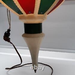 Vintage 60s BECO Red And Green Plastic Blow Mold Hanging Christmas Ornament