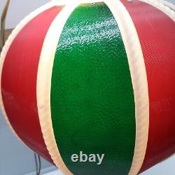 Vintage 60s BECO Red And Green Plastic Blow Mold Hanging Christmas Ornament