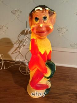 Vintage'66 Judith Novelty Elf Blow Mold Trio Light Up Christmas Decorations 17