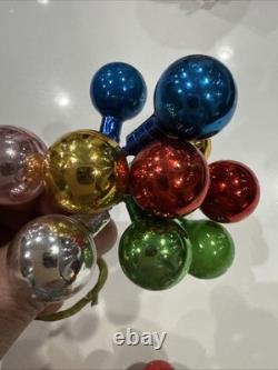 Vintage Adler Christmas 1960's Rainbow Mercury Glass Ball 16 Clusters