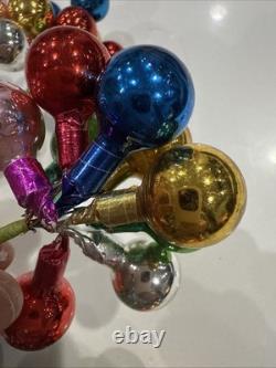 Vintage Adler Christmas 1960's Rainbow Mercury Glass Ball 16 Clusters