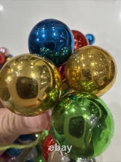 Vintage Adler Christmas 1960's Rainbow Mercury Glass Ball 16 Clusters