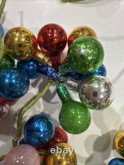 Vintage Adler Christmas 1960's Rainbow Mercury Glass Ball 16 Clusters