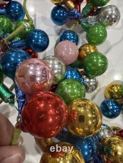 Vintage Adler Christmas 1960's Rainbow Mercury Glass Ball 16 Clusters