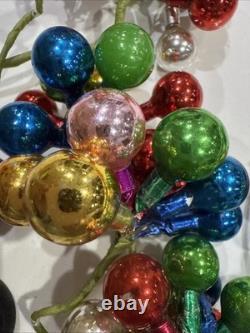Vintage Adler Christmas 1960's Rainbow Mercury Glass Ball 16 Clusters