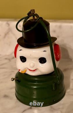 Vintage Amico Christmas Snowman Globe Lantern