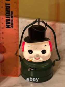 Vintage Amico Christmas Snowman Globe Lantern