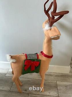 Vintage Annalee EXTRA EXTRA LARGE Reindeer withChristmas saddle 1995 RARE