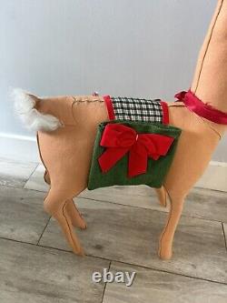 Vintage Annalee EXTRA EXTRA LARGE Reindeer withChristmas saddle 1995 RARE