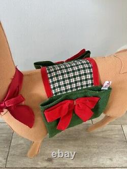 Vintage Annalee EXTRA EXTRA LARGE Reindeer withChristmas saddle 1995 RARE