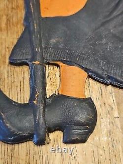 Vintage Antique Halloween 15.5 Witch Germany Embossed Diecut 1920s