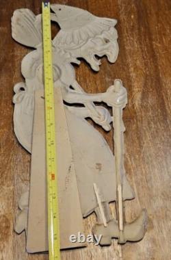 Vintage Antique Halloween 15.5 Witch Germany Embossed Diecut 1920s